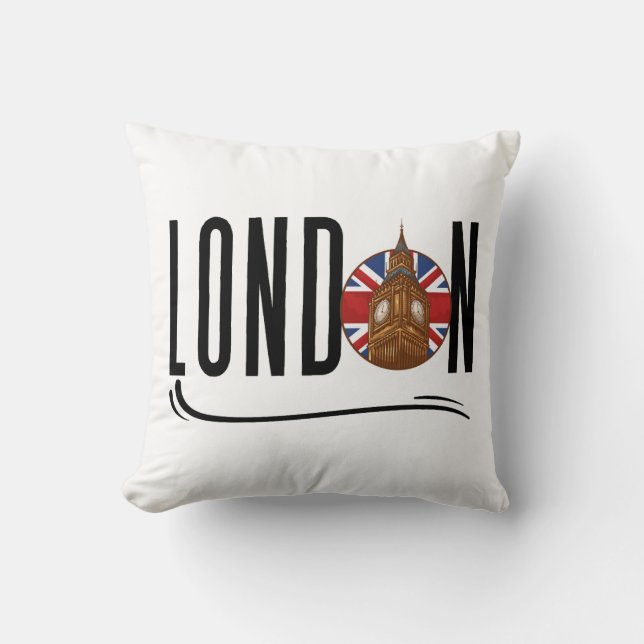 London Throw Pillow (Front)