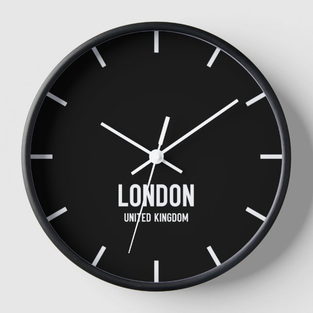 London Time Zone Newsroom Wall Clock (Front)