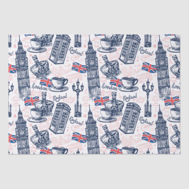 London  tissue paper (Front)