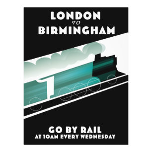 London to Birmingham Train poser Photo Print