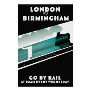 London to Birmingham Train poser Poster