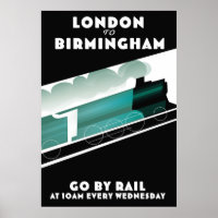 London to Birmingham Train poser