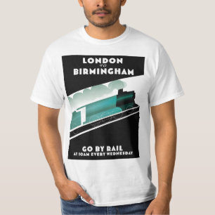 London to Birmingham Train poser T-Shirt