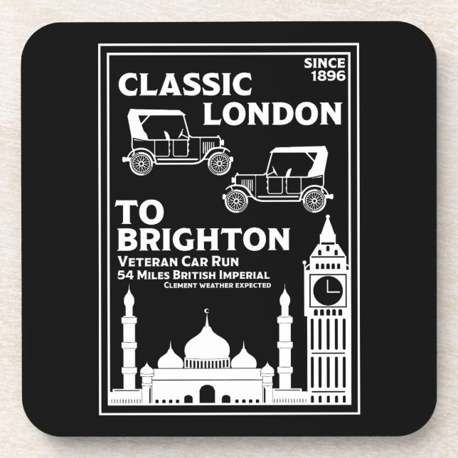 London To Brighton Veteran Car Run Coaster (Front)