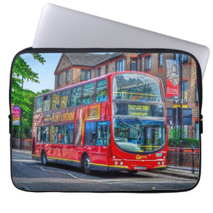 London to Lewisham Red Double-decker Bus UK Laptop Sleeve
