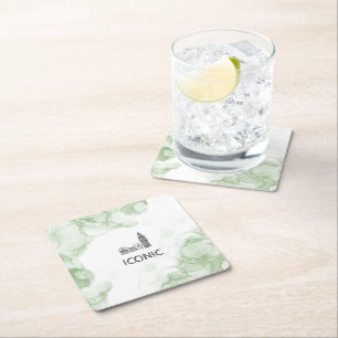 London Tone Watercolor Square Paper Coaster