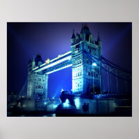 London Tower Bridge at Blue Night
