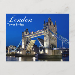 London - Tower Bridge at night postcard