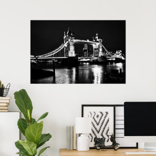 London, Tower Bridge at Night Poster