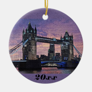 London Tower Bridge Christmas Ornament