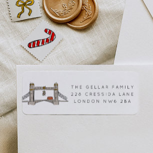 London Tower Bridge Christmas Return Address