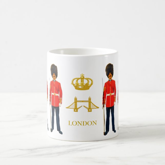 London Tower Bridge, Crown & Royal British Warders Coffee Mug (Center)