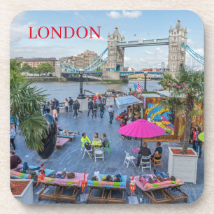 London Tower Bridge in the summer coasters