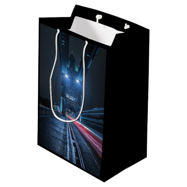 London Tower Bridge Medium Gift Bag (Back Angled)
