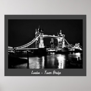London - Tower Bridge, Night No.2 (Poster) Poster