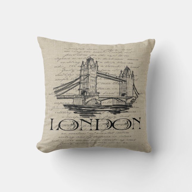 London Tower Bridge Pillow (Front)