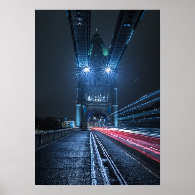 London Tower Bridge Street Photo Poster (Front)