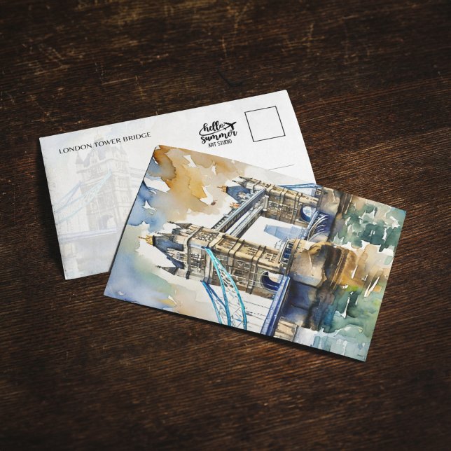 London Tower Bridge Watercolor Invitation (Creator Uploaded)