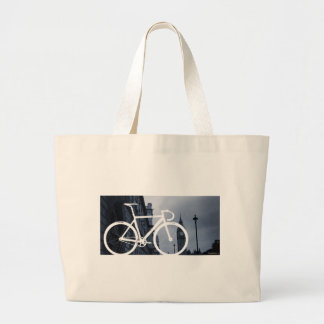 London Track Bicycle Large Tote Bag