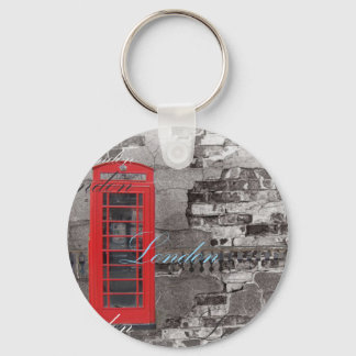 London Traveller Scripts Red Telephone Booth Key Ring