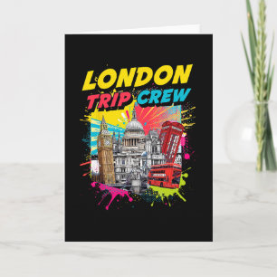 London Trip Crew England Vacation St Paul’s Tower Card
