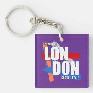 London Typography Key Ring