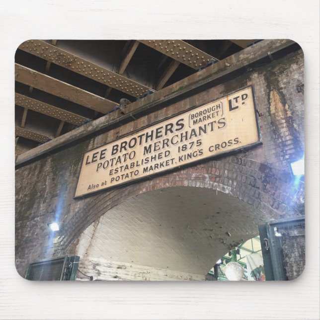 London UK Borough Market Potato Merchant Photo Mouse Mat (Front)