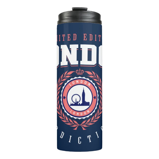 London UK City Traveller Sports Style Thermal Tumbler (Front)