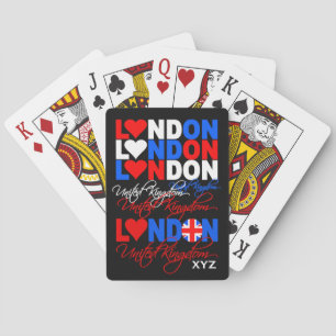 London UK custom monogram playing cards