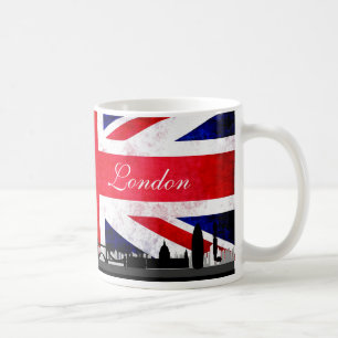 London UK Flag City Skyline Coffee Mug