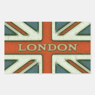 London UK Flag Rectangular Sticker