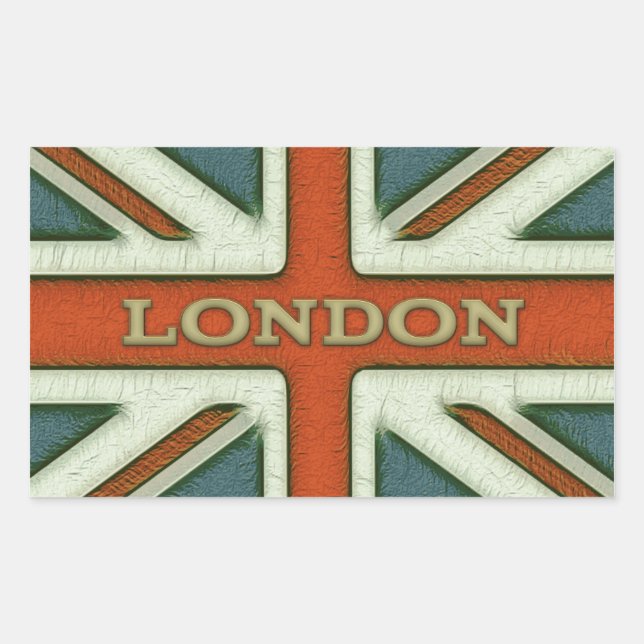 London UK Flag Rectangular Sticker (Front)