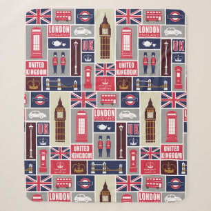 London UK Icons Sherpa Blanket