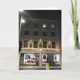 London UK Night Photography Christmas Fulham Road Card