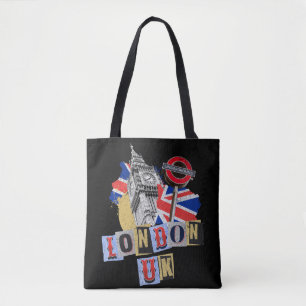 London UK retro style design Tote Bag