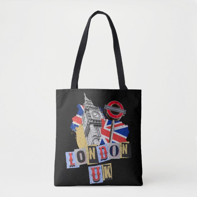 London UK retro style design Tote Bag (Front)