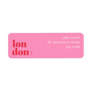 London Uk shop resident Address Label