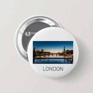 London Uk Skyline United Kingdom England Souvenir 6 Cm Round Badge