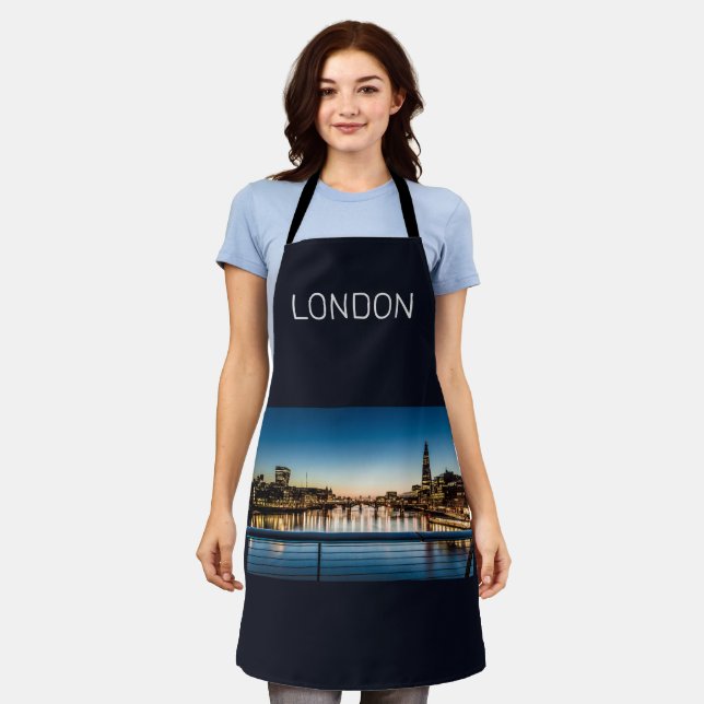 London Uk Skyline United Kingdom England Souvenir Apron (Worn)
