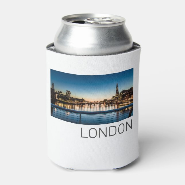 London Uk Skyline United Kingdom England Souvenir Can Cooler (Can Front)