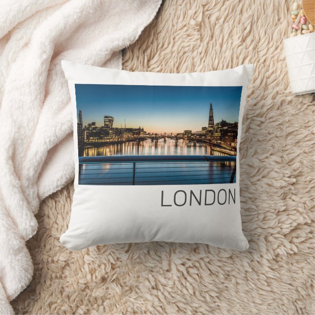 London Uk Skyline United Kingdom England Souvenir Cushion (Blanket)