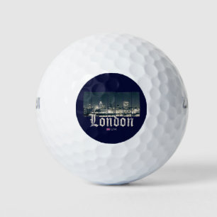 London Uk Skyline United Kingdom England vintage Golf Balls