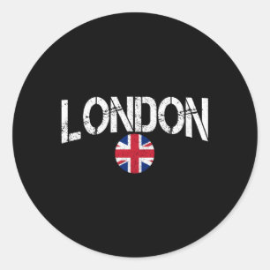 London Uk United Kingdom Union Jack England Classic Round Sticker