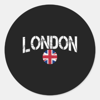 London Uk United Kingdom Union Jack England Classic Round Sticker