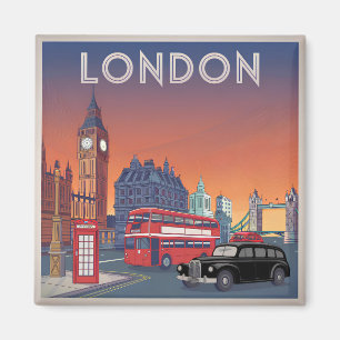 London UK vintage Magnet