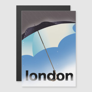 London umbrella travel poster