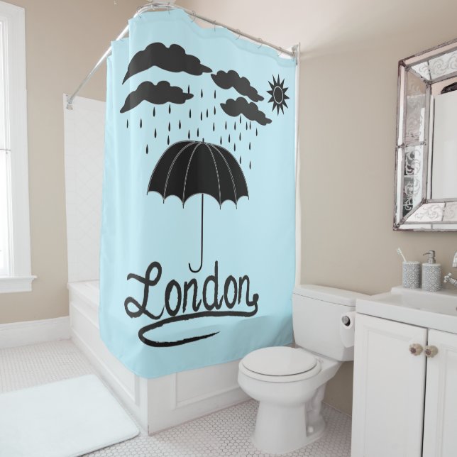 London | Under An Umbrella Shower Curtain (In Situ)