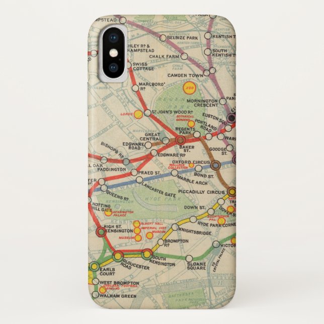 London Underground Railways Map Case-Mate iPhone Case (Back)