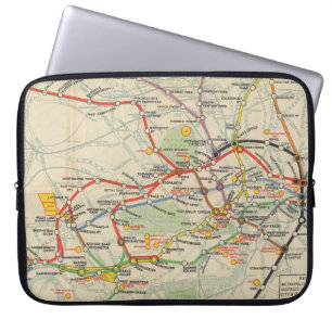 London Underground Railways Map Laptop Sleeve
