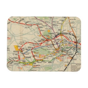 London Underground Railways Map Magnet